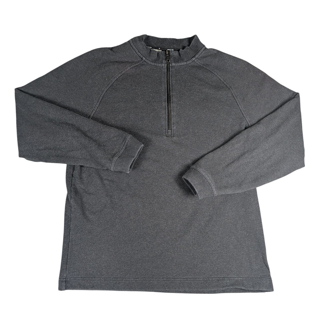 Public Rec Mens Quarter Zip Pullover Charcoal Heather Raglan Sleeve Mock Neck